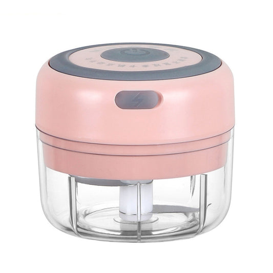 Electrical USB Rechargeable Garlic Mixing Masher Complementary Food Masher Stainless Steel Crushing Garlic Peeling Device Wireless Mini Garlic Cutter(Pink) - Stirrer & Squeezer by buy2fix | Online Shopping UK | buy2fix