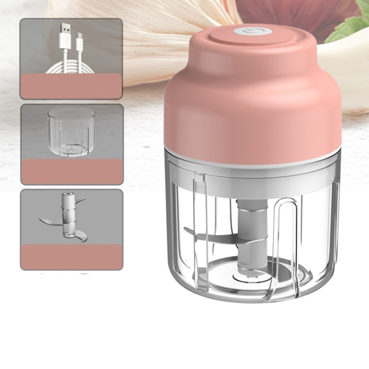 Wireless USB Charging Garlic Machine Baby Food Supplement Machine, Style:250ml Twisted Meat(Pink) - Stirrer & Squeezer by buy2fix | Online Shopping UK | buy2fix