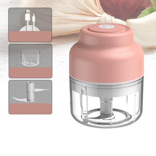 Wireless USB Charging Garlic Machine Baby Food Supplement Machine, Style:100ml Small Power(Pink) - Stirrer & Squeezer by buy2fix | Online Shopping UK | buy2fix