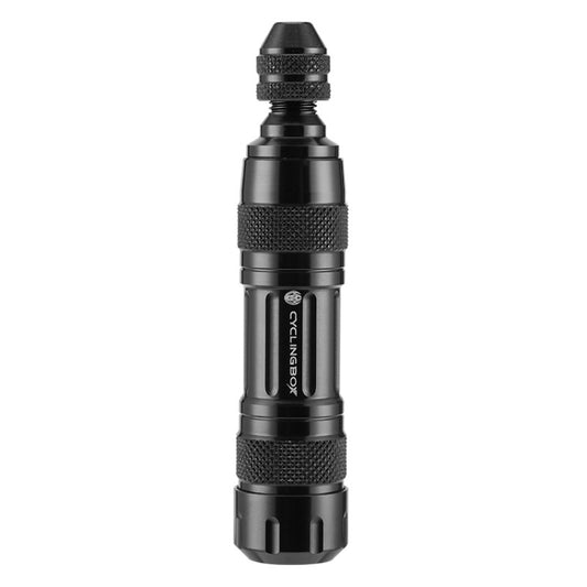 CYCLINGBOX Mountain Bike Vacuum Aluminum Alloy Tire Repair Tool Bicycle Repair Integrated Storage Design Tool(Black) - Maintenance tools by CYCLINGBOX | Online Shopping UK | buy2fix