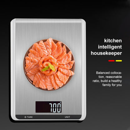 5kg/1g Stainless Steel Kitchen Scale Household Food Electronic Scale(Black) by buy2fix