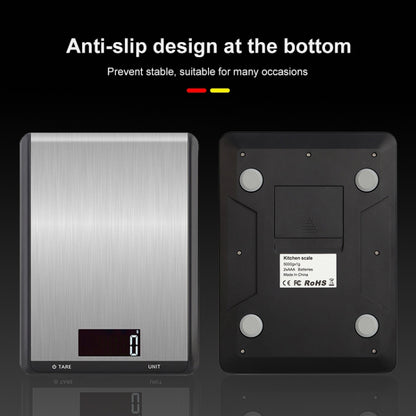 10kg/1g Stainless Steel Kitchen Scale Household Food Electronic Scale(Black) by buy2fix