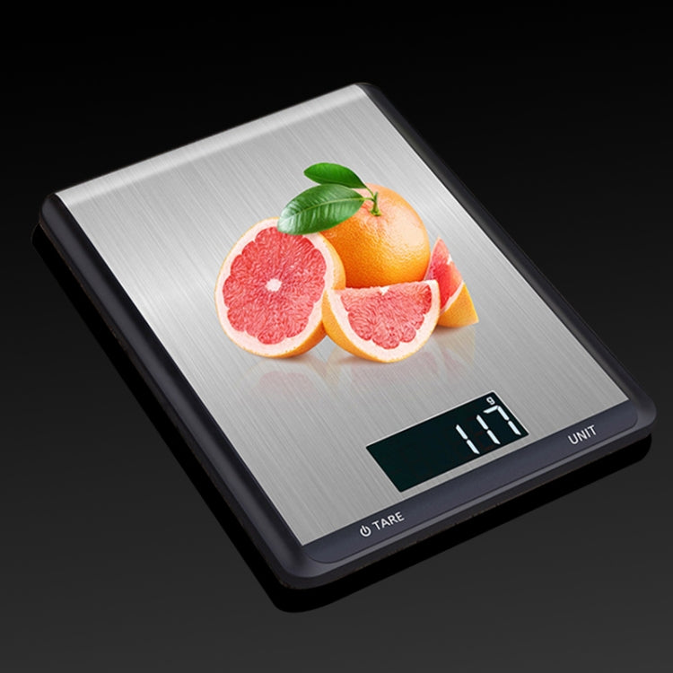 10kg/1g Stainless Steel Kitchen Scale Household Food Electronic Scale(Black) by buy2fix