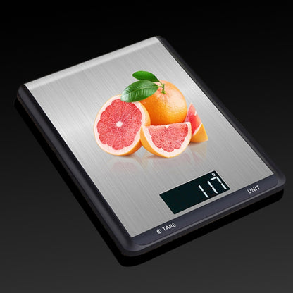 10kg/1g Stainless Steel Kitchen Scale Household Food Electronic Scale(Black) by buy2fix