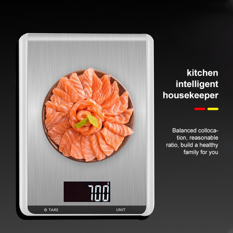 10kg/1g Stainless Steel Kitchen Scale Household Food Electronic Scale(Black) by buy2fix