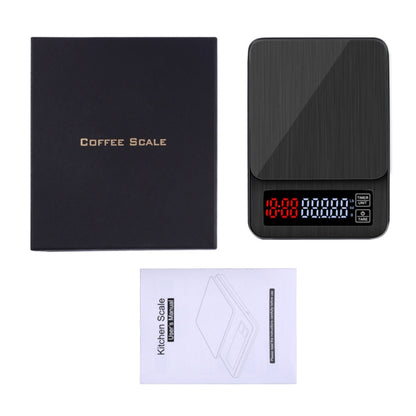 Household Hand-Pushed Coffee Scale USB-Powered Smart Kitchen Scale With Timing, Specification: 5kg/0.1g by buy2fix