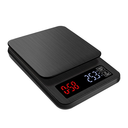 Household Hand-Pushed Coffee Scale USB-Powered Smart Kitchen Scale With Timing, Specification: 10kg/1g by buy2fix