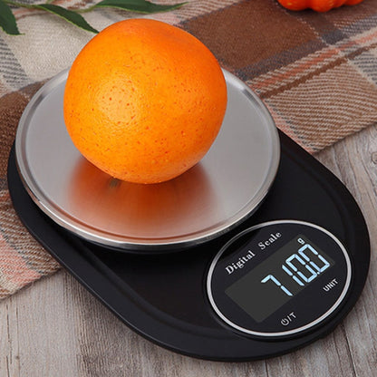 Home Kitchen Electronic Scale High Precision Stainless Steel Jewelry Scale, Style:Hemming, Specification:5kg/1g by buy2fix
