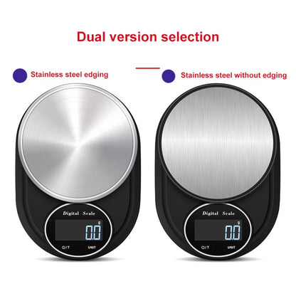Home Kitchen Electronic Scale High Precision Stainless Steel Jewelry Scale, Style:Hemming, Specification:5kg/1g by buy2fix