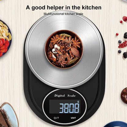 Home Kitchen Electronic Scale High Precision Stainless Steel Jewelry Scale, Style:Hemming, Specification:3kg/0.1g by buy2fix