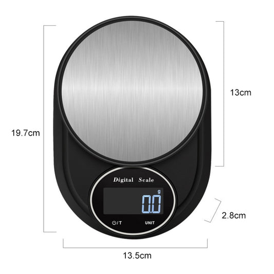 Home Kitchen Electronic Scale High Precision Stainless Steel Jewelry Scale, Style:No Edging, Specification:3kg/0.1g by buy2fix