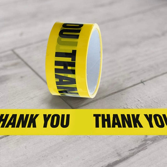 Floor Warning Social Distance Tape Waterproof & Wear-Resistant Marking Warning Tape(Thank you) - Warning Sticker by buy2fix | Online Shopping UK | buy2fix