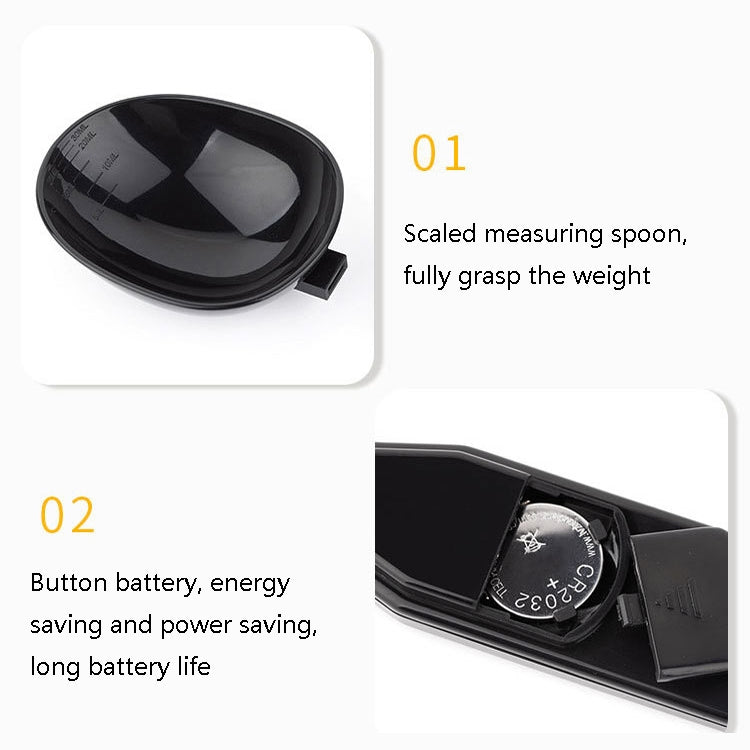 ABS Electronic Measuring Spoon Spoon Weighing Measuring Tool, Specification: 500g/0.1g, Colour: White by buy2fix