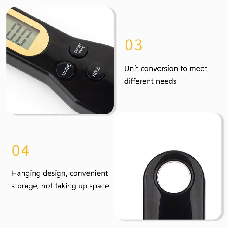 ABS Electronic Measuring Spoon Spoon Weighing Measuring Tool, Specification: 500g/0.1g, Colour: Black by buy2fix