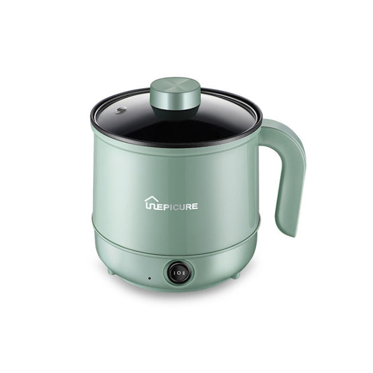 Multi-Function Electric-Cooker Mini Dormitory Student Cooking Rice Stir Frying Non-Stick Pot, 110V US Plug, Colour: Green Manual Single Pot(1.7L) - Rice Cookers by buy2fix | Online Shopping UK | buy2fix
