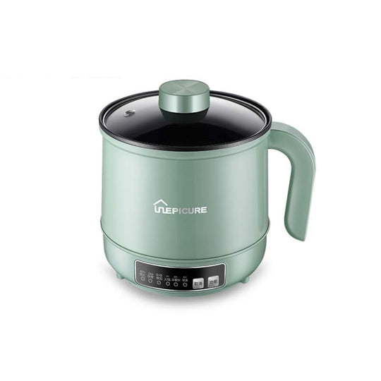 Multi-Function Electric-Cooker Mini Dormitory Student Cooking Rice Stir Frying Non-Stick Pot, 110V US Plug, Colour: Green Smart Single Pot(1.7L)