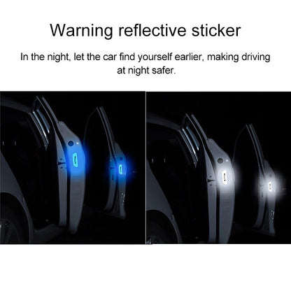 OPEN Reflective Tape Warning Mark Bicycle Accessories Car Door Stickers(Yellow) by buy2fix