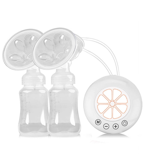 Large Suction Smart Electric Bilateral Breast Pump 12-Speed Silent Breast Pump(White) - Cups & Silicone Nipple by buy2fix | Online Shopping UK | buy2fix