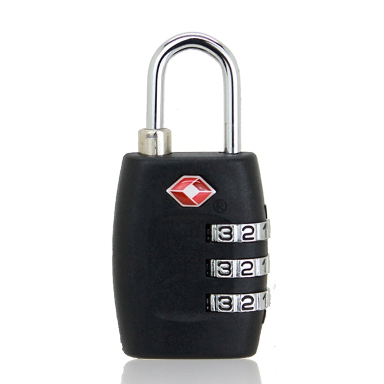 Customs Luggage Lock Overseas Travel Luggage Zipper Lock Plastic TSA Code Lock(Black) - Padlocks by buy2fix | Online Shopping UK | buy2fix