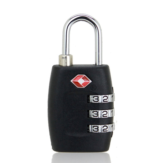 Customs Luggage Lock Overseas Travel Luggage Zipper Lock Plastic TSA Code Lock(Black) - Padlocks by buy2fix | Online Shopping UK | buy2fix