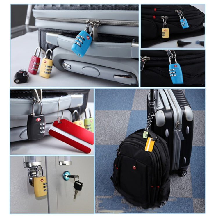 Customs Luggage Lock Overseas Travel Luggage Zipper Lock Plastic TSA Code Lock(Black) - Padlocks by buy2fix | Online Shopping UK | buy2fix