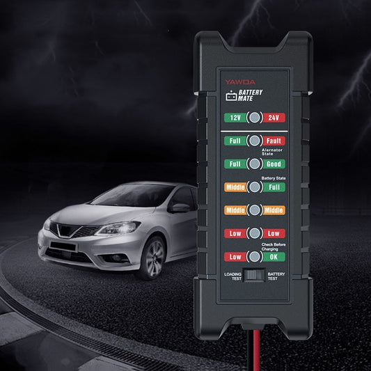 YAWOA BM410 Storage Battery Tester 12V/24V Load Test LED Smart Car Battery Tester Clip - Electronic Test by buy2fix | Online Shopping UK | buy2fix