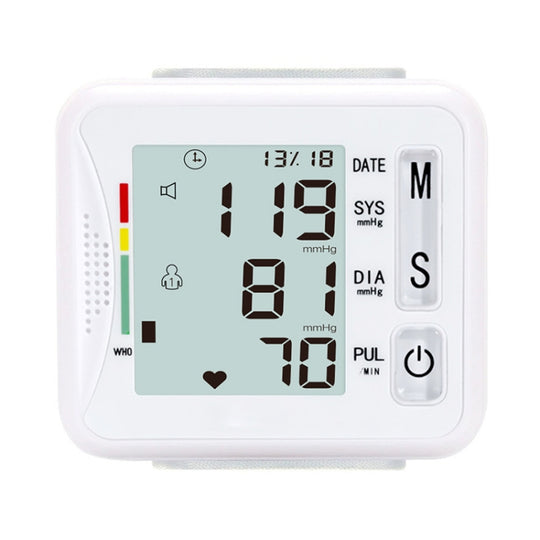 KWL-W01 Home Automatic Smart Wrist Electronic Sphygmomanometer, Style: English With Voice(White)
