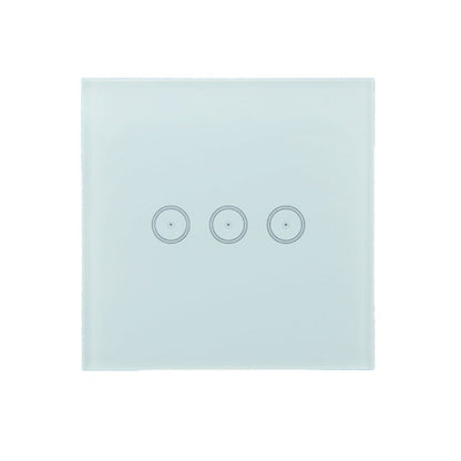 Wifi Wall Touch Panel Switch Voice Control Mobile Phone Remote Control, Model: White 3 Gang (Zero Firewire Wifi) - Smart Switch by buy2fix | Online Shopping UK | buy2fix