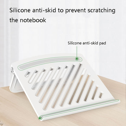 D1601 Laptop Support Folding Heightening Lifting Plate Cooling Bracket(White) - Laptop Stand by buy2fix | Online Shopping UK | buy2fix