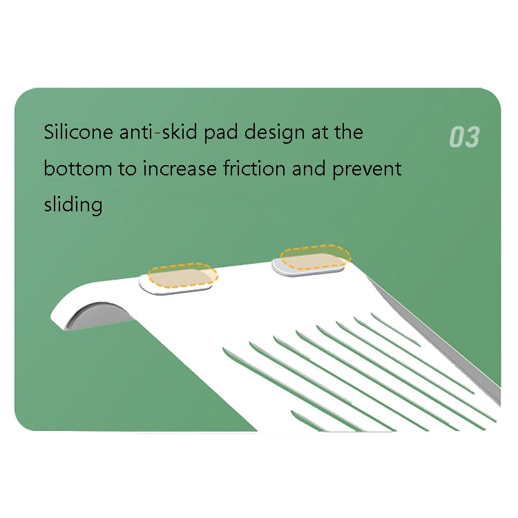 D1601 Laptop Support Folding Heightening Lifting Plate Cooling Bracket(Black) - Laptop Stand by buy2fix | Online Shopping UK | buy2fix