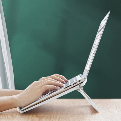 D1601 Laptop Support Folding Heightening Lifting Plate Cooling Bracket(Black) - Laptop Stand by buy2fix | Online Shopping UK | buy2fix