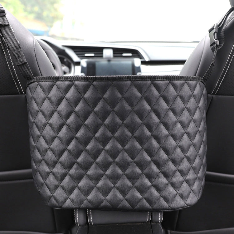 Car Storage Net Pocket Between Two Seats Storage Bag Universal Car Screen Suspension Car Storage(Black) by buy2fix