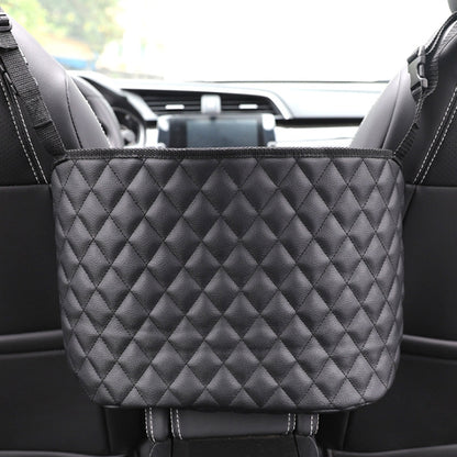 Car Storage Net Pocket Between Two Seats Storage Bag Universal Car Screen Suspension Car Storage(Black) by buy2fix