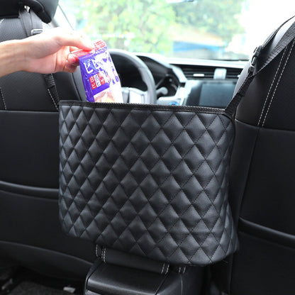 Car Storage Net Pocket Between Two Seats Storage Bag Universal Car Screen Suspension Car Storage(Black) by buy2fix