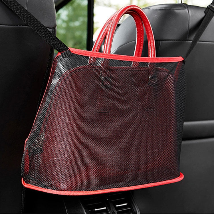 Car Storage Net Pocket Between Two Seats Car Screen Suspension Type Storage Bag Universal, Physical dimension: 40x12x26cm(Red) by buy2fix