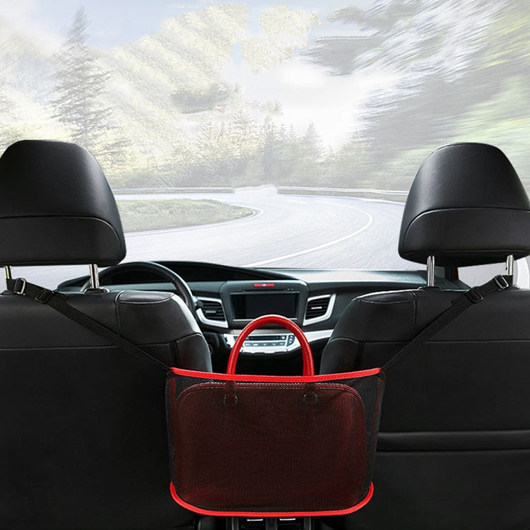 Car Storage Net Pocket Between Two Seats Car Screen Suspension Type Storage Bag Universal, Physical dimension: 40x12x26cm(Red) by buy2fix