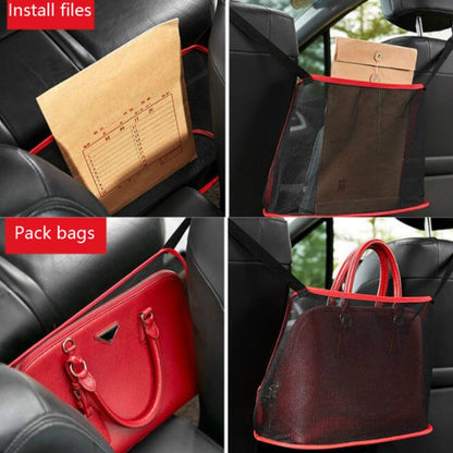 Car Storage Net Pocket Between Two Seats Car Screen Suspension Type Storage Bag Universal, Physical dimension: 40x12x26cm(Black) by buy2fix