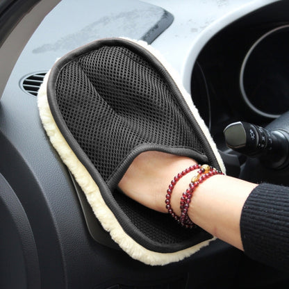 Plush Car Cleaning Waxing Gloves(Yellow) - Polishing Machine & Accessories by buy2fix | Online Shopping UK | buy2fix