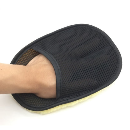 Plush Car Cleaning Waxing Gloves(Yellow) - Polishing Machine & Accessories by buy2fix | Online Shopping UK | buy2fix