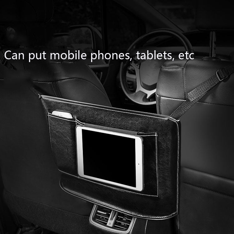 Car Seat Storage Net Pocket Car Storage Bag Multi-Function Suspended Storage Bag, Colour: Upgrade Black of Black Line] by buy2fix