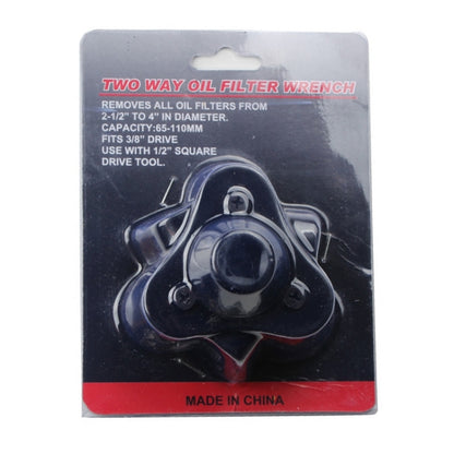 Car Repair Tools Oil Filter Wrench Tool with 3 Jaw Remover Tool for Cars Filter Removal Tool 3/8 inch Interface(Red) - Hand Tool Sets by buy2fix | Online Shopping UK | buy2fix