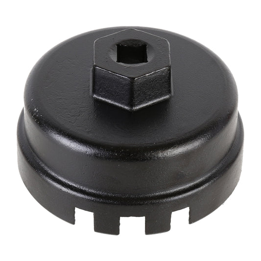 64.5mm Aluminum Oil Filter Wrench Cap Socket Remover Tool for Lexus Toyota Corolla Highlander RAV4 Camry Universal Housing (Black) - Hand Tool Sets by buy2fix | Online Shopping UK | buy2fix