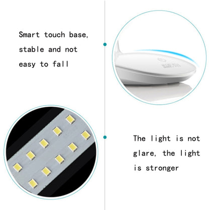 WS-601 USB Charging LED Reading Lamp Touch Dimming Bedroom Bedside Lamp, Size: 43x13.5cm(White) - Desk Lamps by buy2fix | Online Shopping UK | buy2fix