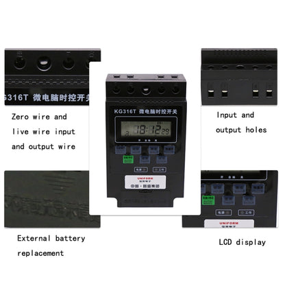 KG316T Microcomputer Automatic Timing Switch High-Power Time Controller 220V 30A Transformer - Smart Switch by buy2fix | Online Shopping UK | buy2fix