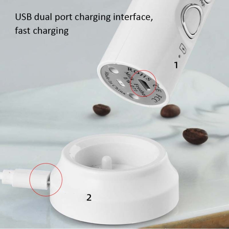 Whisk Household Electric Baking Mini Wireless Hand-Held Charging Stirrer Milk Frother(Black) - Stirrer & Squeezer by buy2fix | Online Shopping UK | buy2fix