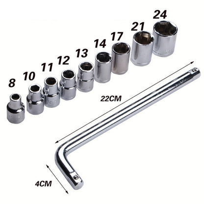 10 In1 Wrench Socket Repair Casing Toolbox Set Quick Multi-Function Screw Unloading Hardware Tool - Hand Tool Sets by buy2fix | Online Shopping UK | buy2fix