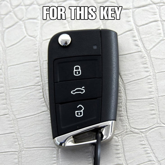 Silicone Key Case Cover for Volkswagen Polo Golf 7/ Skoda - Car Key Cases by buy2fix | Online Shopping UK | buy2fix