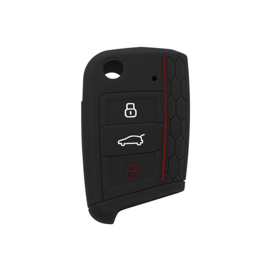 Silicone Key Case Cover for Volkswagen Polo Golf 7/ Skoda - Car Key Cases by buy2fix | Online Shopping UK | buy2fix