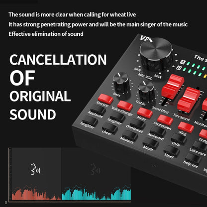 V8S Sound Card Mobile Phone Computer Anchor Live K Song Recording Microphone, Specification: English Version - Microphone by buy2fix | Online Shopping UK | buy2fix