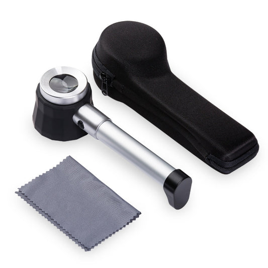 Handheld With Scale With 3 Lights 45 Times Magnifying Glass High-Definition Double Lens Magnifying Glass - Hand Held Style by buy2fix | Online Shopping UK | buy2fix